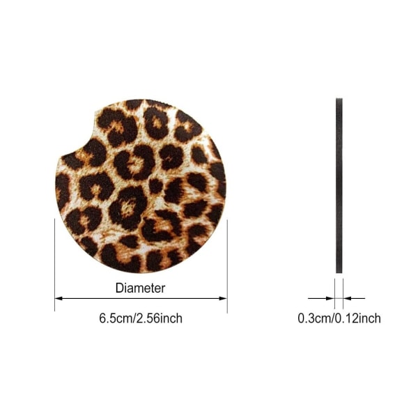 5st Leopardmönstrat Print Gummiunderlägg Absorberande Gummiunderlägg