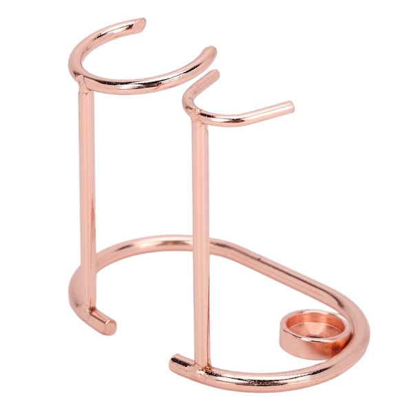 Stativ for barberhøvel i rustfritt stål, moderne design, rustfritt, holdbart, lite, bærbart, til barberkost, for toalettrom, roségull