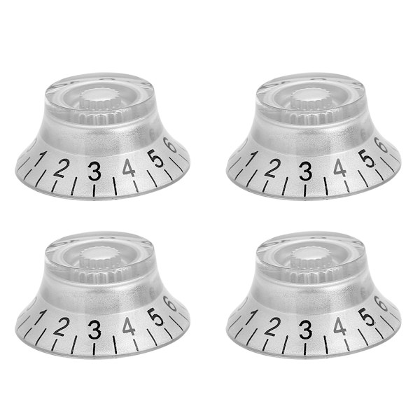 4 stk. Speed Tone Volume Control Knobs til elektrisk guitar sølv