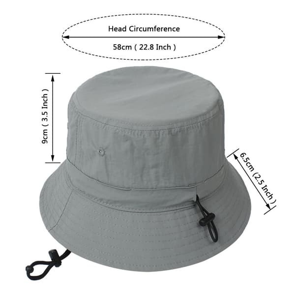 Bredbremmet solhatt for gutter og jenter, reversibel bøttehatt for barn