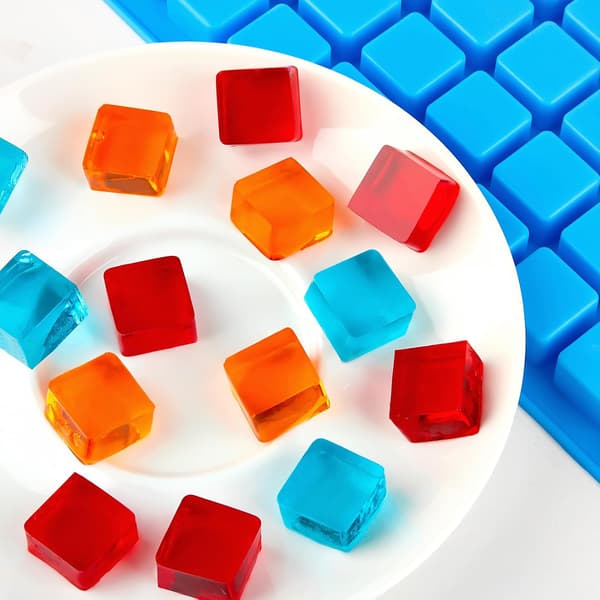 Firkantede Slikforme Silikonforme til Hårdt Slik, Gummy, Karameller, Chokolade, Ganache, Isbiter, 252 Hulrum