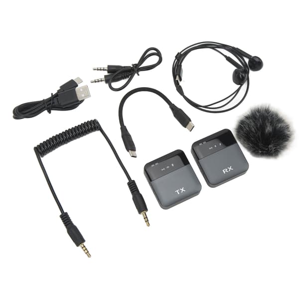 Trådlös Lavalier-inspelningsmikrofon Bluetooth brusreducerande Lapel Mic Clip On för Vlogging Live Streaming