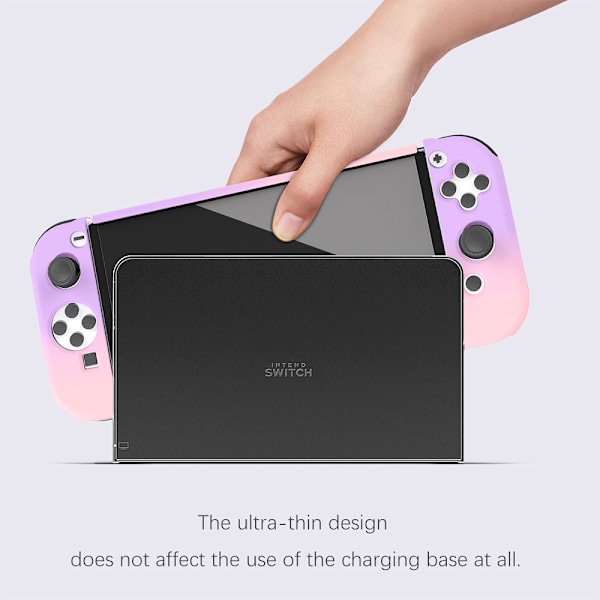 Beskyttende deksel for Nintendo Switch, hard skalldeksel håndholdt grep for Nintendo Switch-konsoll og Joy-Con-kontrollere med 2