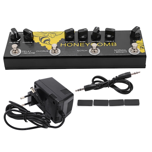 Multieffektspedal för gitarrprocessor Delay Reverb Chorus Sound DC 9V CP-48