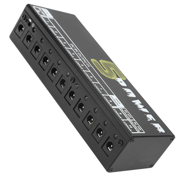 Pedal Power Supply Effektbräda Elgitarr Kortslutning/Överströmsskydd 100‑240VUK-kontakt