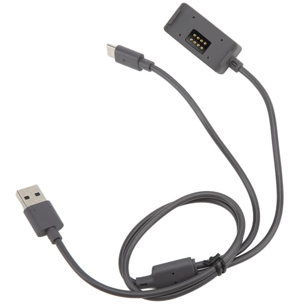 TELESIN 2 i 1 Magnetisk Laddningsbas 65cm med Typ C-kabel USB2.0 Dataöverföring för DJI Action 2