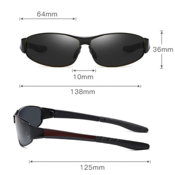 Solglasögon för män Kvinnor Polariserat UV-skydd Sportfiske Driving Shades Cykling