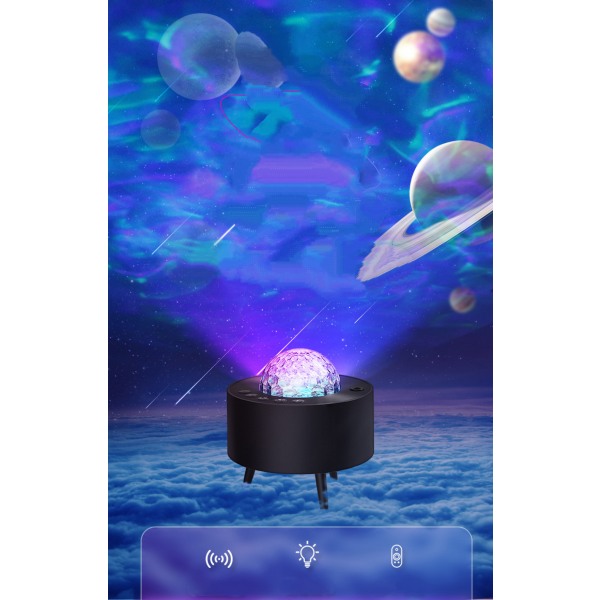 Galaxy Light Projector, Inbyggd Vit Brus Star Projector med Bluetooth Timer & Fjärrkontroll, 14 Färger Nattljus Projektor för Barn