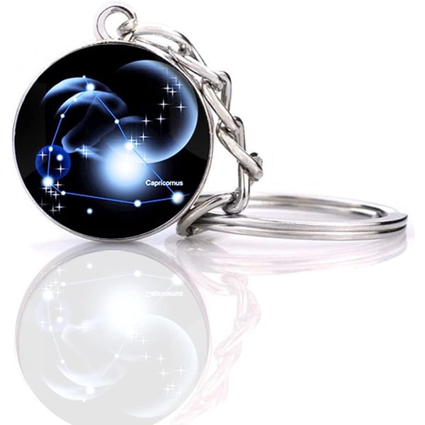 12 Constellation Glow In The Dark Creative Galaxy nyckelring, Capricorn-1