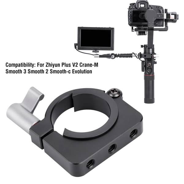 Forlængerring med tre 1/4\" skruehuller til Zhiyun Plus V2 Crane-M Smooth 3/2/c Evolution