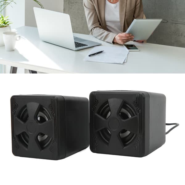 Stasjonær lyd Mini 3,5 mm grensesnitt USB kablede bærbare stereohøyttalere for datamaskin bærbar PC