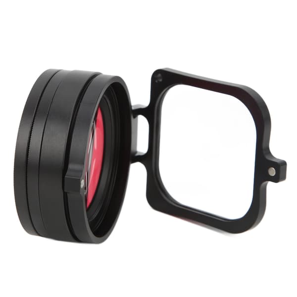 JUNESTAR 16x HD makroobjektiv rød lilla dykkerfilter 58 mm adapterring objektivdæksel til Hero 9