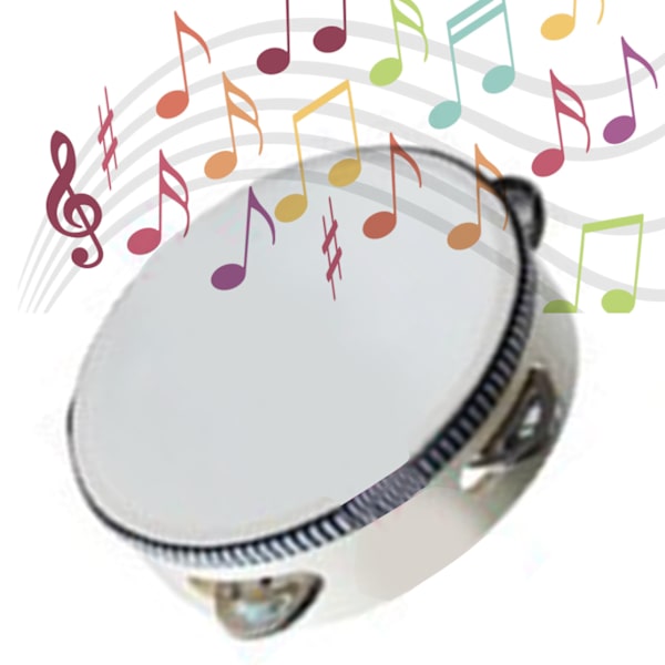 Træ Tamburin Håndholdt Uddannelsesmæssig Interessant Percussion Tamburin Tromme til Fest 15cm/6in
