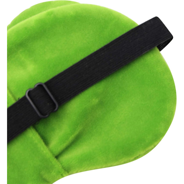 Rolig Groda Sömnmask Mjuk Plysch Justerbar Blindfold Ögonmask Skydd med Återanvändbar för Män Kvinnor Barn
