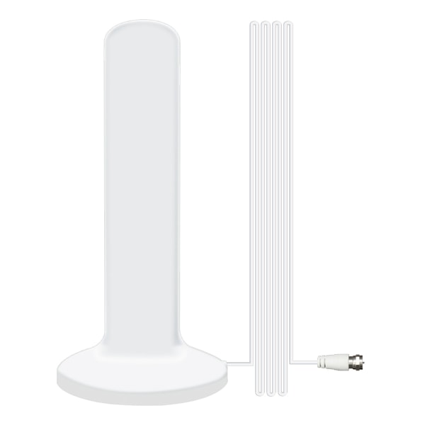 TV-antenne 1080P HD digitalt TV-signalmodtager med sugekop, hvid DVB-T2 kompakt stueantenne