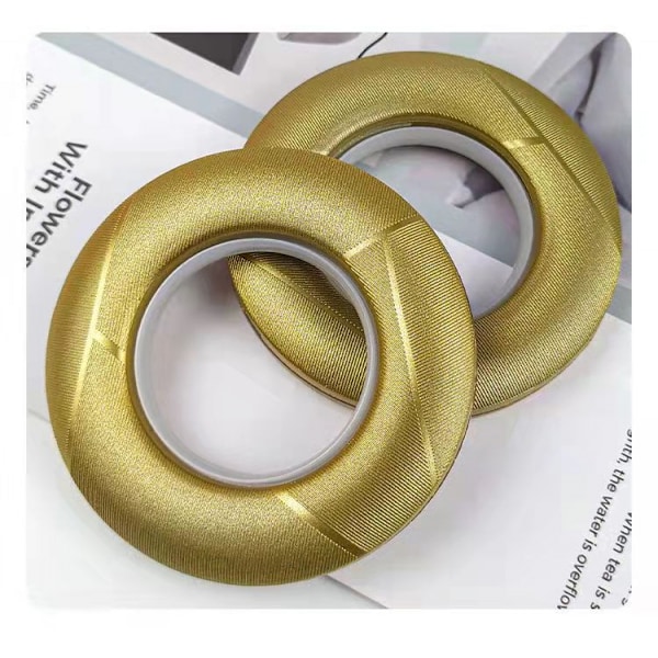 80-pack gardinöglor med öljetter, invändig diameter, gardinöglor, nanoskala, låg ljudnivå, 3,14 tum (8 mm), guld