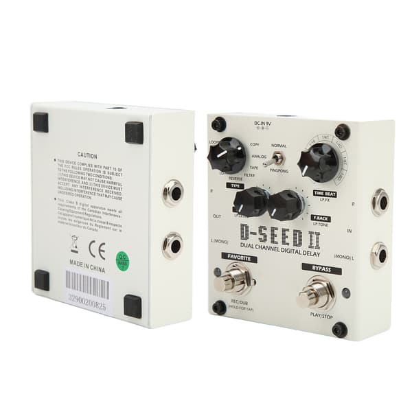 Multi Pedal Effekt 2 Kanal Digital Delay Stereo Looper 8 Tilstande til Elektrisk Guitar