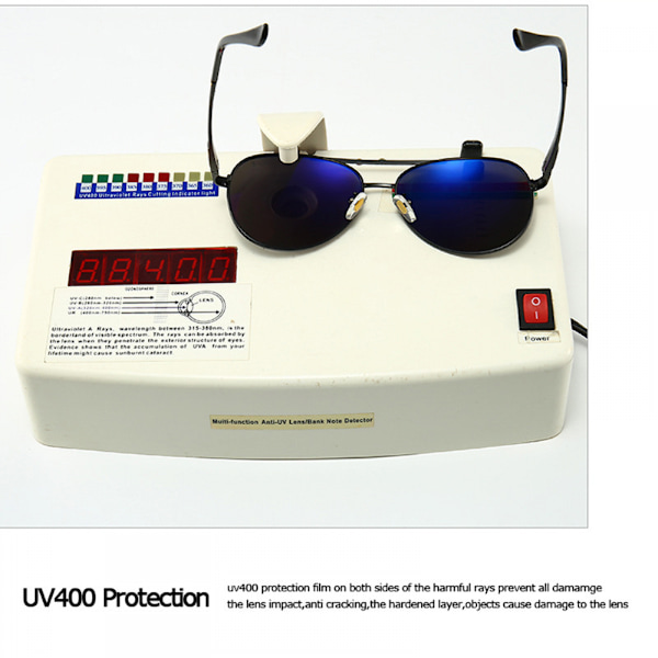 Pilotglasögon för män och kvinnor, polariserade - UV 400-skydd
