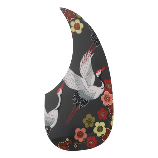 Akustisk gitar pickguard kranmønster dråpeformet pickguardplate PVC for beskyttelse