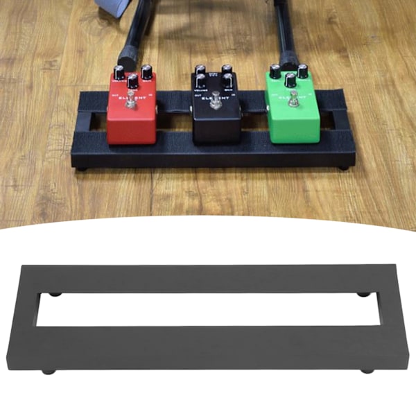 Effektpedalbrett i aluminiumlegering, elektrisk gitarpedalbrett, festebrakett med bæreveske