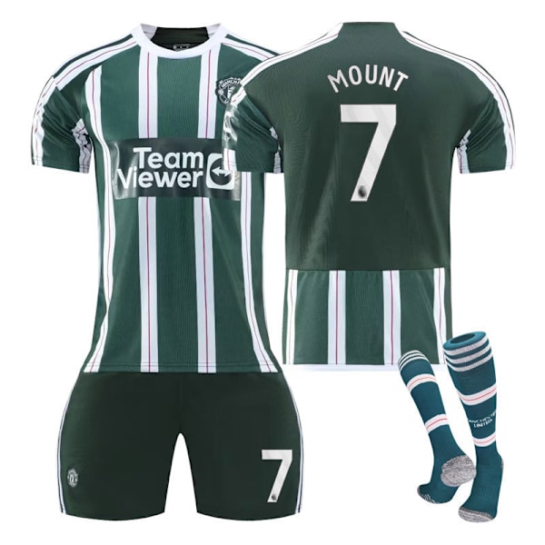 Manchester United bortaställ 23/24 med strumpor 7 MOUNT M