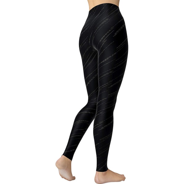 Mjuka, hög midja, printed skinny stretch yogabyxor för kvinnor (print 11)