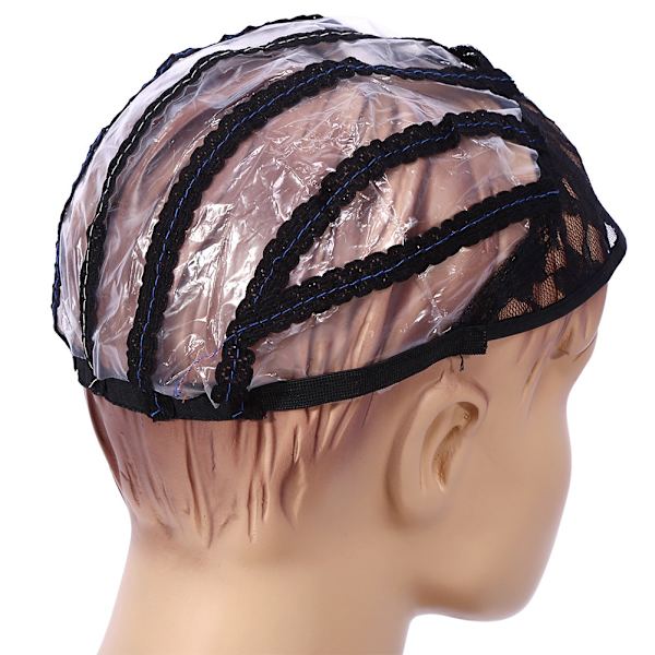 10 stk./parti Fashion Åndbar Elastisk Blonde Paryk Hætter Hårnet Snood Til Fremstilling Af Parykker (Sort)