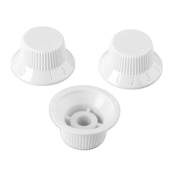 3 st gitarrkontrollknoppar 1 volym 2 ton passform topp plast set kit instrument tillbehör ersättning vit