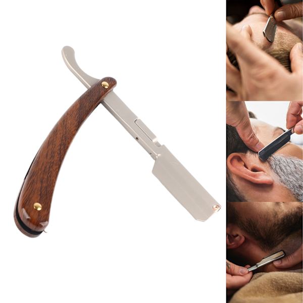Rett barberhøvel i plast sinklegering, robust, holdbar, trygg, sklisikker, strømlinjeformet, lett barberhøvel for frisørsalong