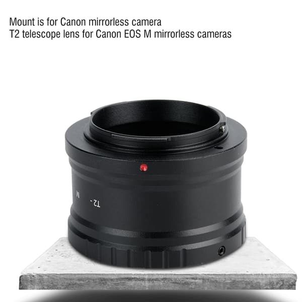 Teleskoplinse T2 til Canon spejlløst kamera EOS M Adapterring M42*0.75