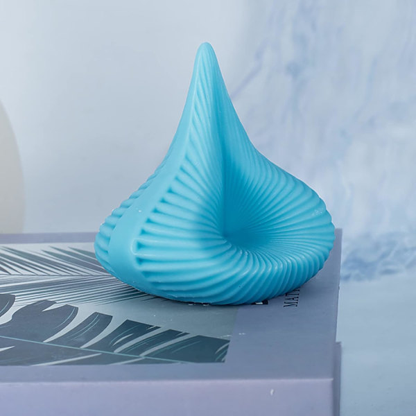 Spiral Stearinlysform Bølge Stearinlysform Cylinder Harpiksform Smykke Harpiksstøbeform Håndlavet Silikonform til Stearinlysfremstilling M D