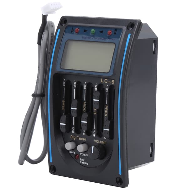 5-bånds gitarpickup LCD-equalizer tuning justerbar musikkinstrumenttilbehør