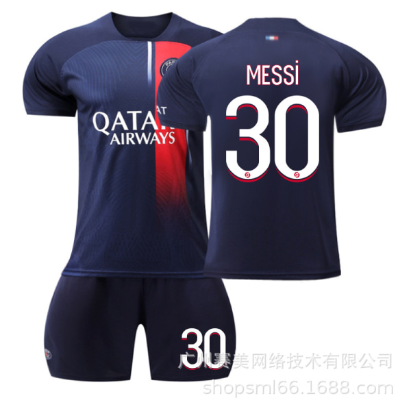 Paris Hjemmebarnefotballsett 2023-2024 - Nr. 30 MESSI#30 (=XS) No.30 MESSI #30(=XS)