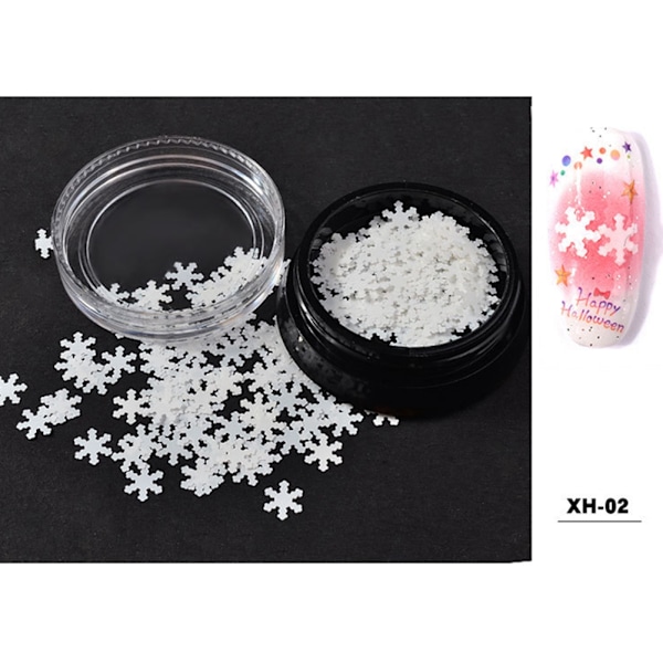 Glitter Snöform Blandningsfärg Dekoration DIY Paljetter Nagelkonst Dekaler 02#