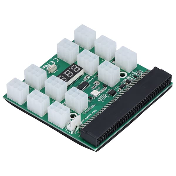 Strömadapter Breakout Board Adapter Server Intern Modul LED Spänningsdisplay 4 Pin 12 Port