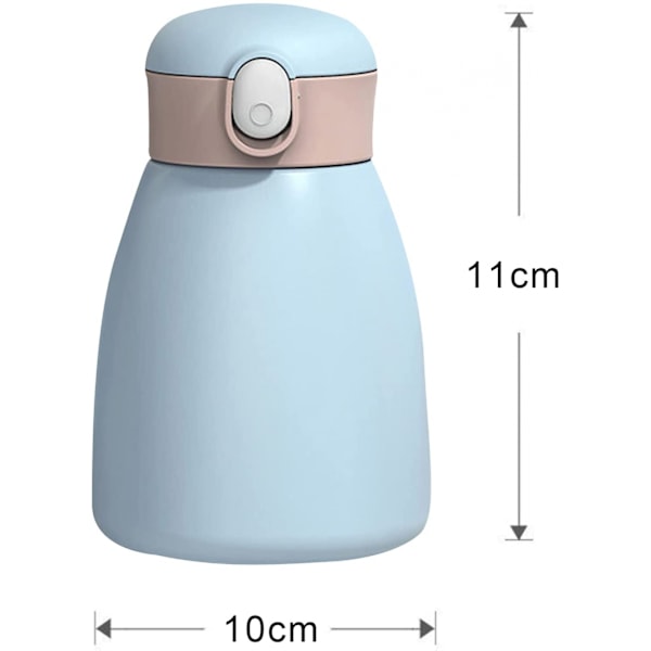 Pipett med multifunktionell vattenflaska, snygg barnens skols matkvalitet vakuumflaska 600 ml blå