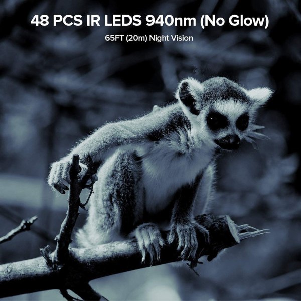 1080P 20MP Trail Camera, jaktkamera med 120° vidvinkelrörelse Senaste sensorvyn 0,2s Trigger Time Trail Game Camera med 940nm No Glow och IP66