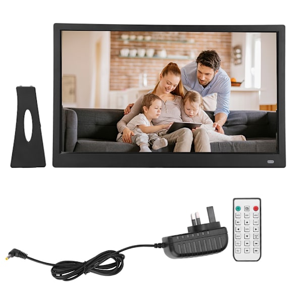 15,6\" HD-filmspejare Digital fotoram Album Fjärrkontroll -240V Svart