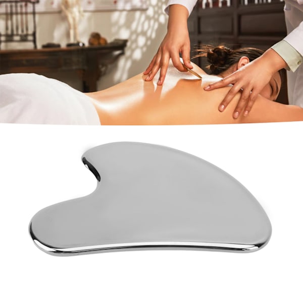 Rostfritt stål Gua Sha Ergonomisk rostfritt stål spegelpolering Snabb positionering Massageskrapa för armar rygg ben