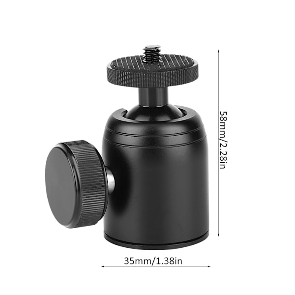 K26 360° roterande ministativ Monopod Panoramisk kulhuvud 1/4 tum fäste för SLR-kamera
