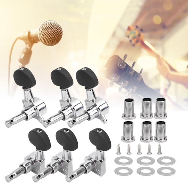 Akustiske elektriske gitar tunere Tuning Keys String Metal Pegs Forseglet maskinhode Frosted