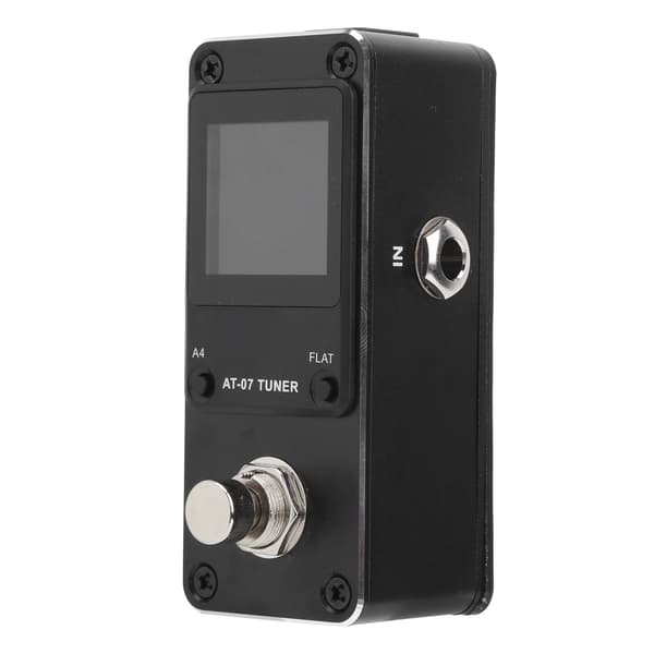 Aroma Elektrisk Gitarr Pedal Tuner Bas 430‑450Hz True Bypass Switch Aluminiumlegering AT‑07