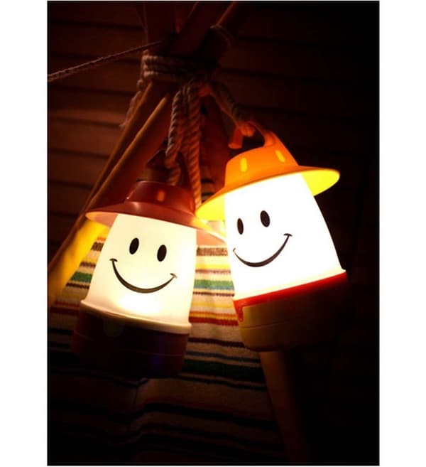 Smile LED-lykt: Bærbar nattlys campinglykt for barn