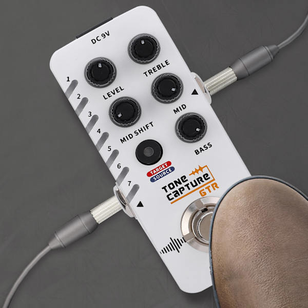 Gitarr Effekt Pedal Tone Capture 7 Förinställda Platser True Individuell EQ Pedal Bypass Full Metal Skal