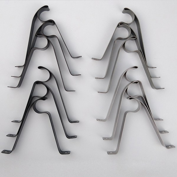 3PCS Enkla Gardinstångsfästen Aluminiumlegering Enkelsidig Spårstyrstångsstöd Fönsterstångshållare för Heminredning
