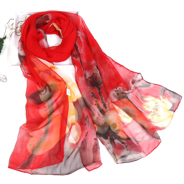 Halsdukar för kvinnor Lätta Fashion Halsdukar Tryck Blommönster Scarf Shawl Wraps, W21