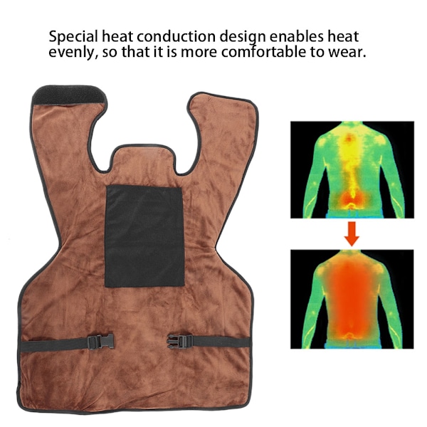 Elektrisk oppvarmet vest for mage, skulder og midje - Varmeholdende vest