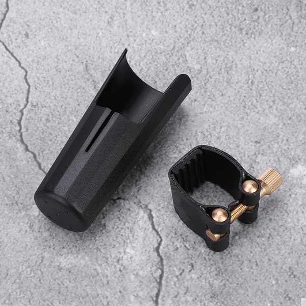 PU-ligaturfeste med plasthette for sopransaksofon, saksofonmunnstykke i bakelite, holdbar