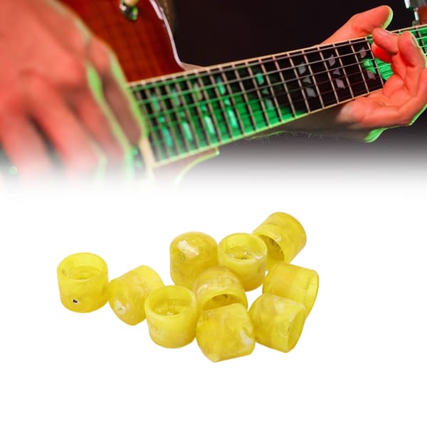 Volume Tone Dome Knobs Plast Kontrol Elektrisk Guitar Bas Dele Tilbehør med Hex Nøgle GD88 Gul