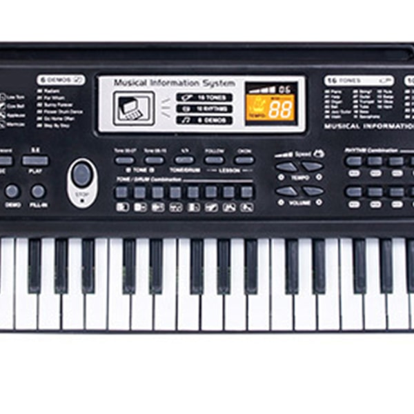 Barn Piano Keyboard 61 tangenter Multifunktionell Elektronisk Keyboard Learing Musikinstrument Leksak för Pojkar och Flickor med Strömkälla